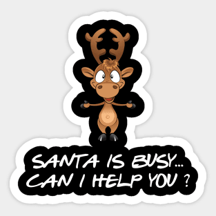 Santa Is Busy Sticker